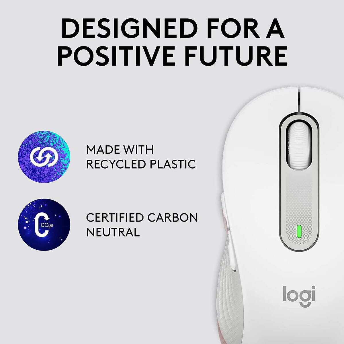 Logitech Signature M650 Silent Bluetooth Mouse - White